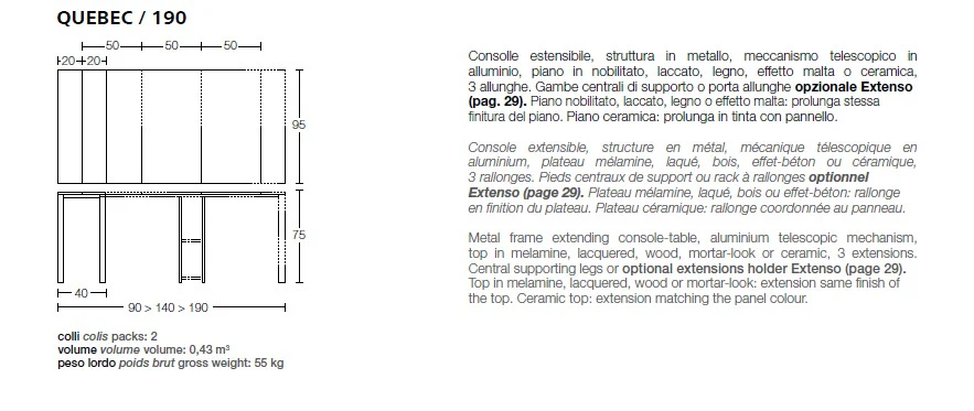 Quebec Expanding Console Table - Image 6