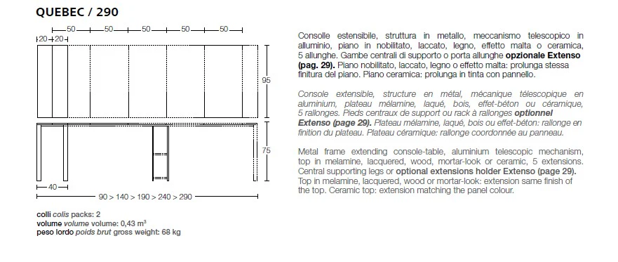 Quebec Expanding Console Table - Image 7